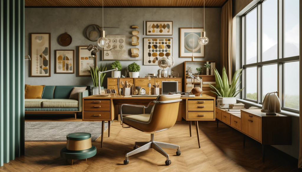 mid-century work area